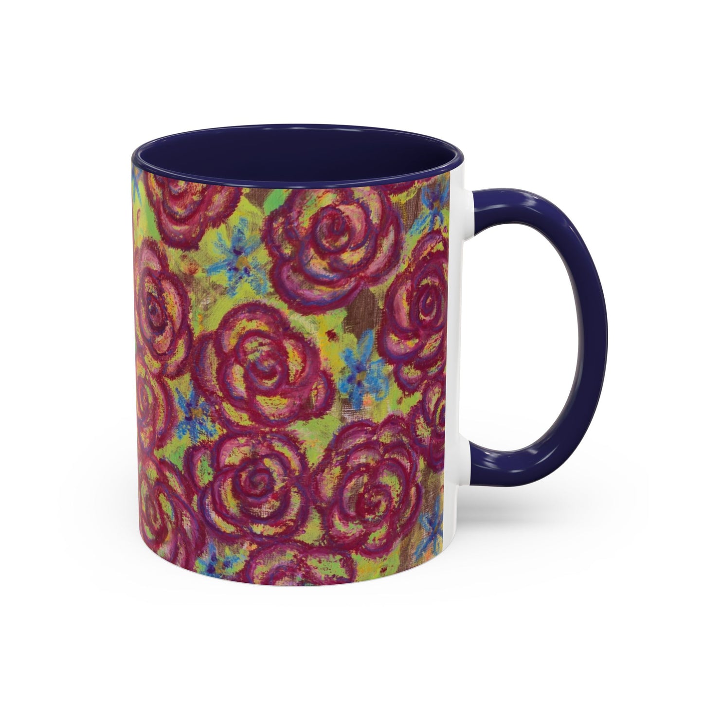 Art Accent Mug - Magenta Roses
