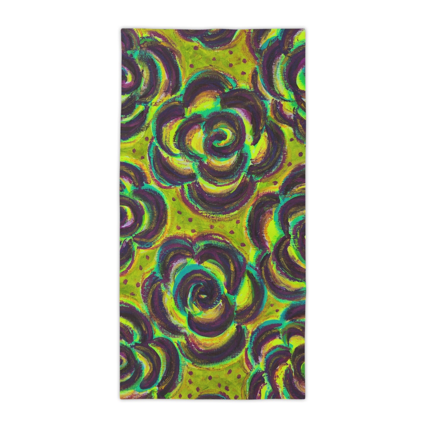 Art Beach Towel - Peridot Roses
