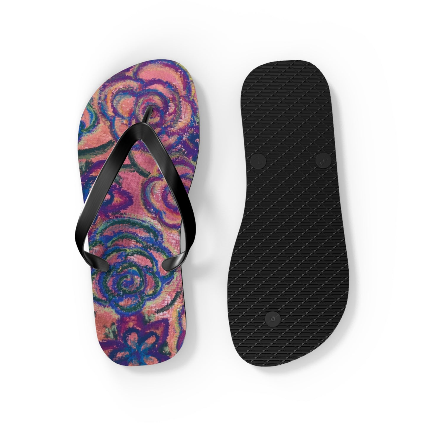 Art Flip Flops - Mystical Roses