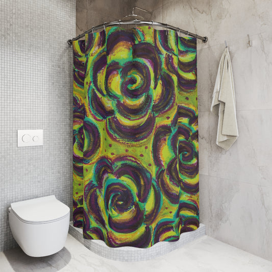 Art Shower Curtain - Peridot Roses