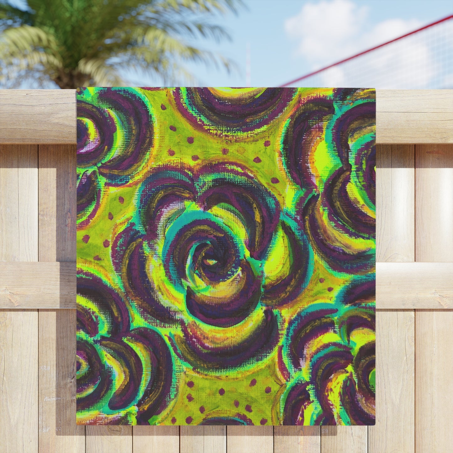 Art Beach Towel - Peridot Roses