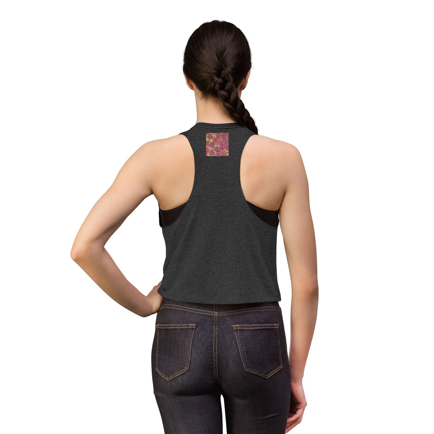 Art Women's Crop Top - Magenta Roses