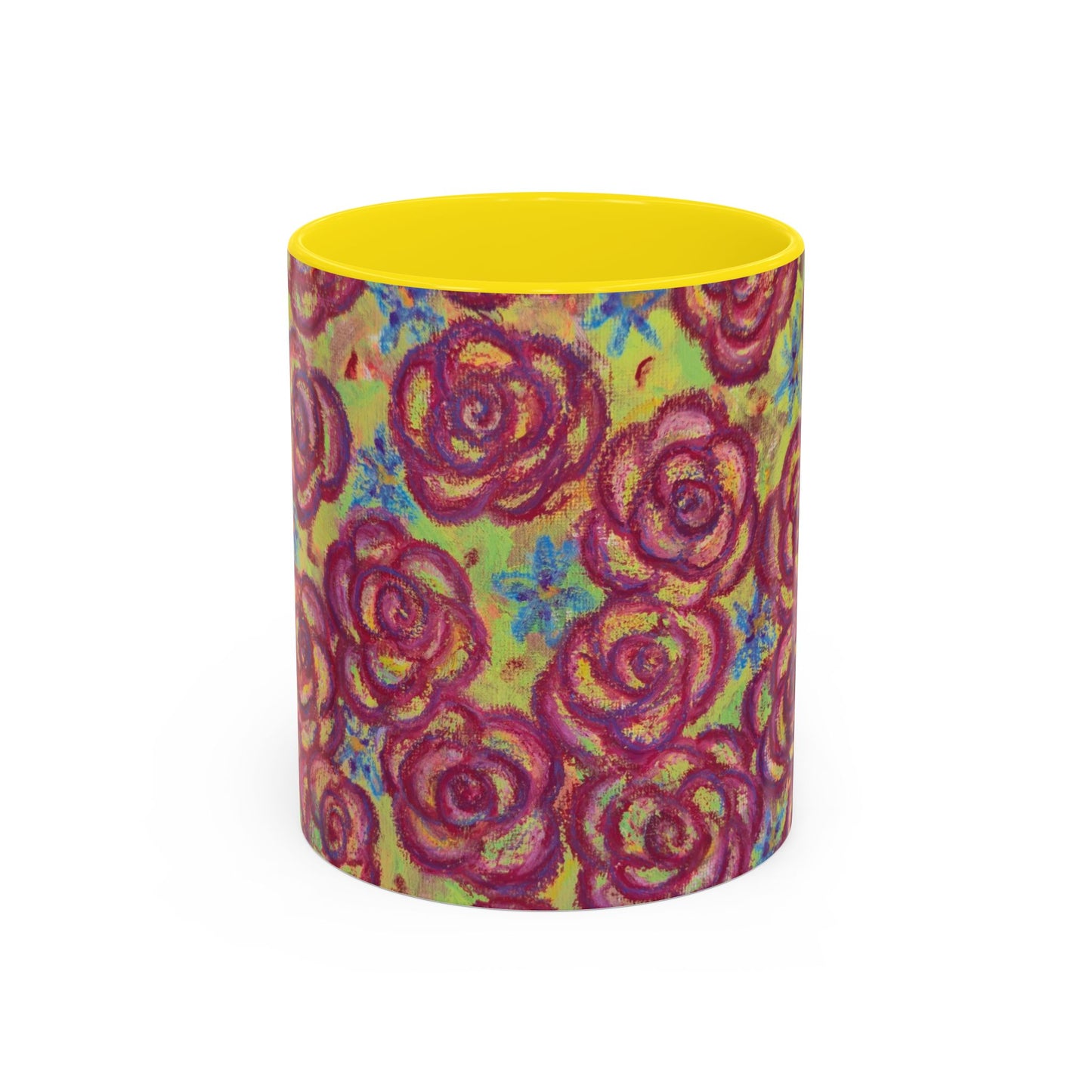 Art Accent Mug - Magenta Roses