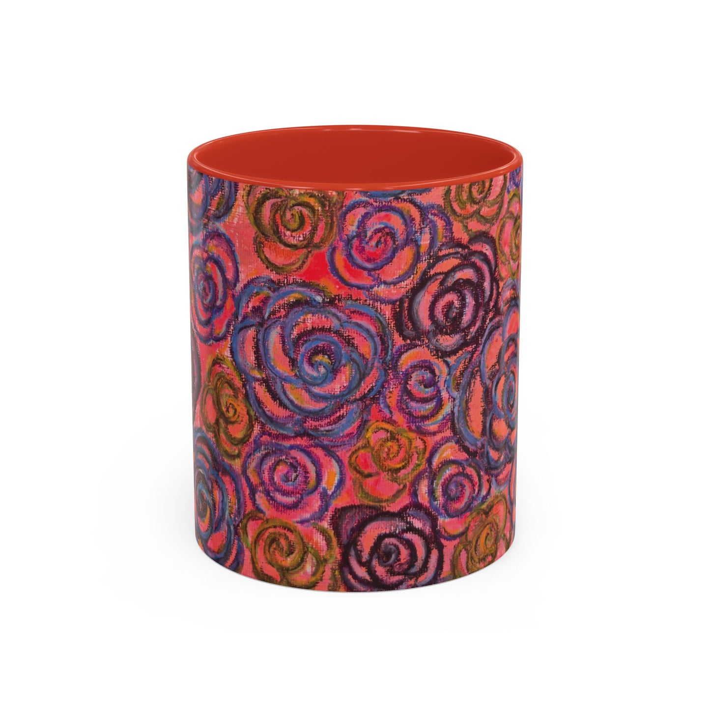 Art Accent Mug - Electric Pink Roses