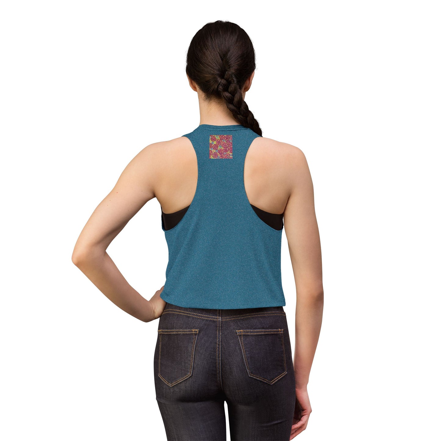Art Women's Crop Top - Magenta Roses