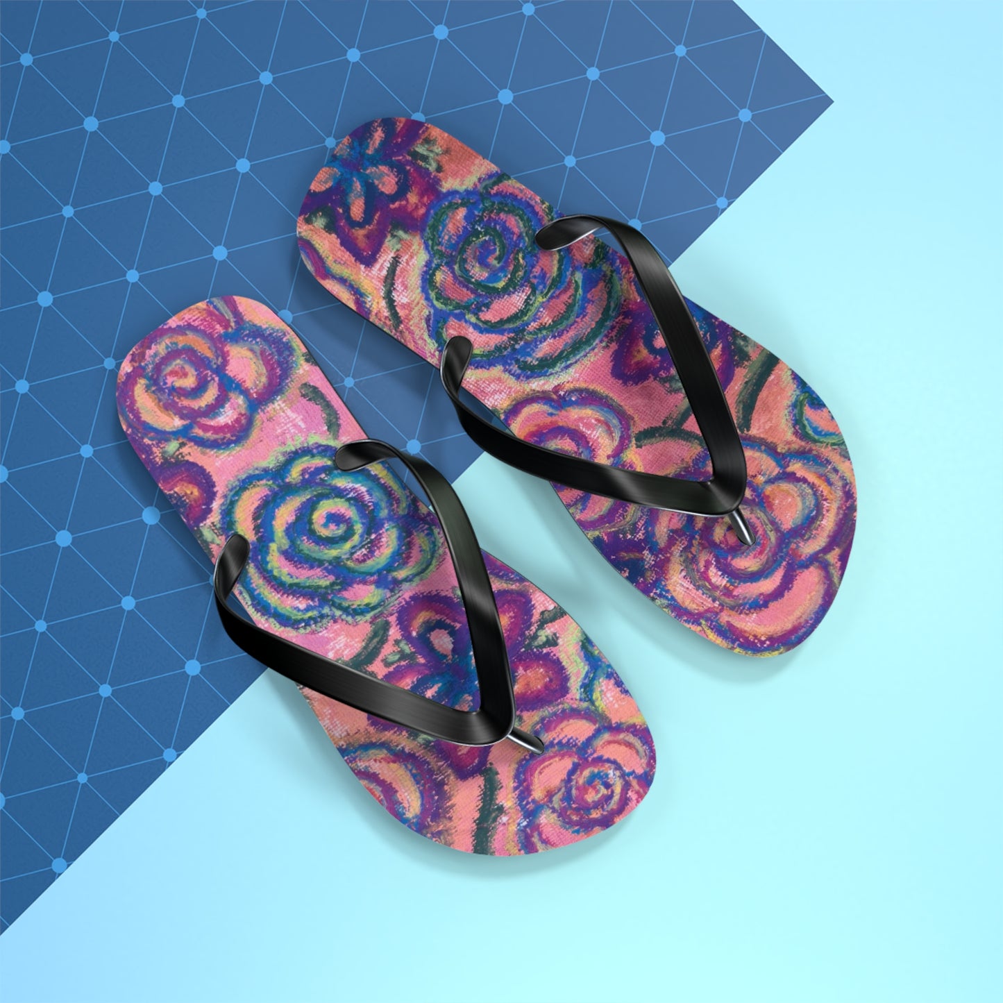 Art Flip Flops - Mystical Roses