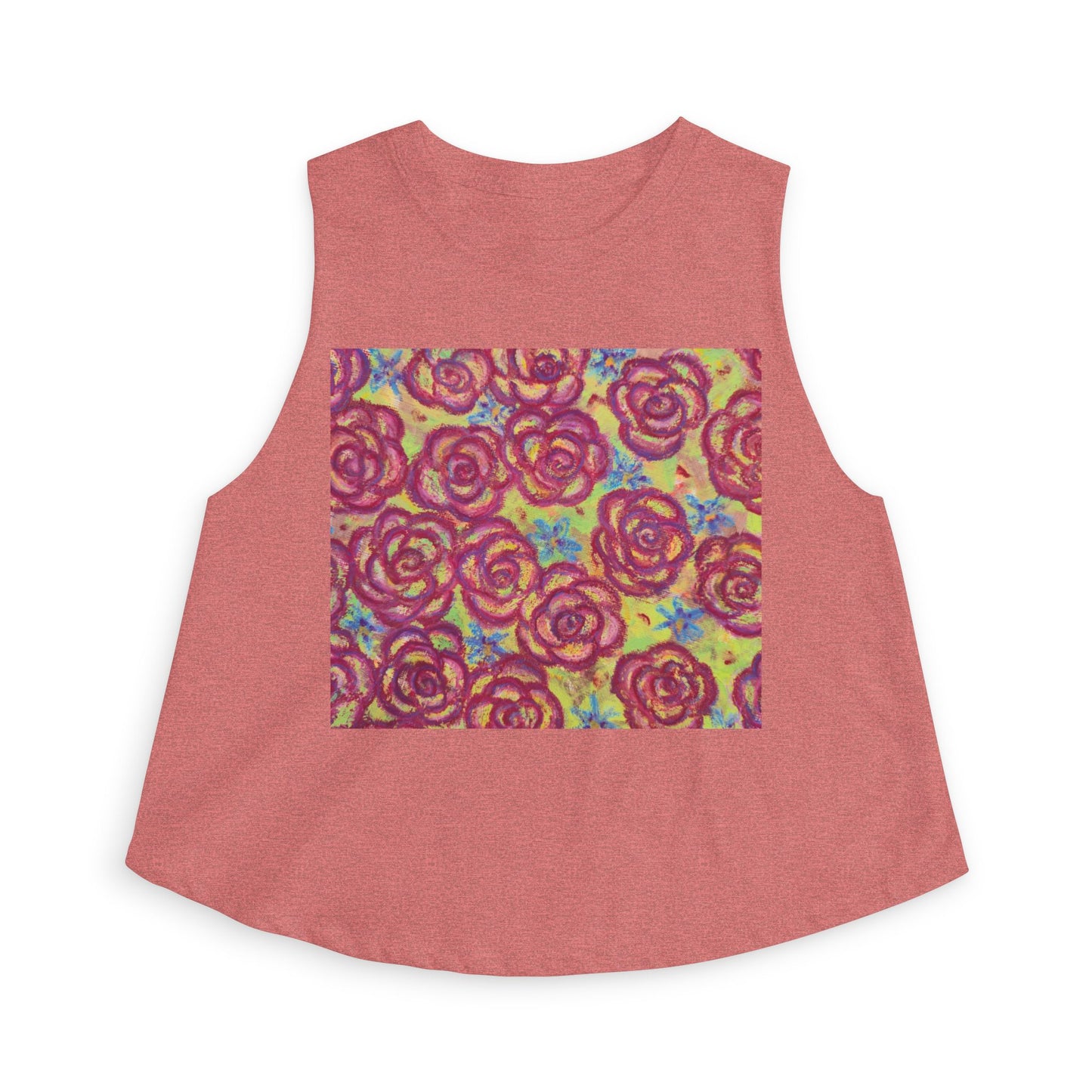 Art Women's Crop Top - Magenta Roses