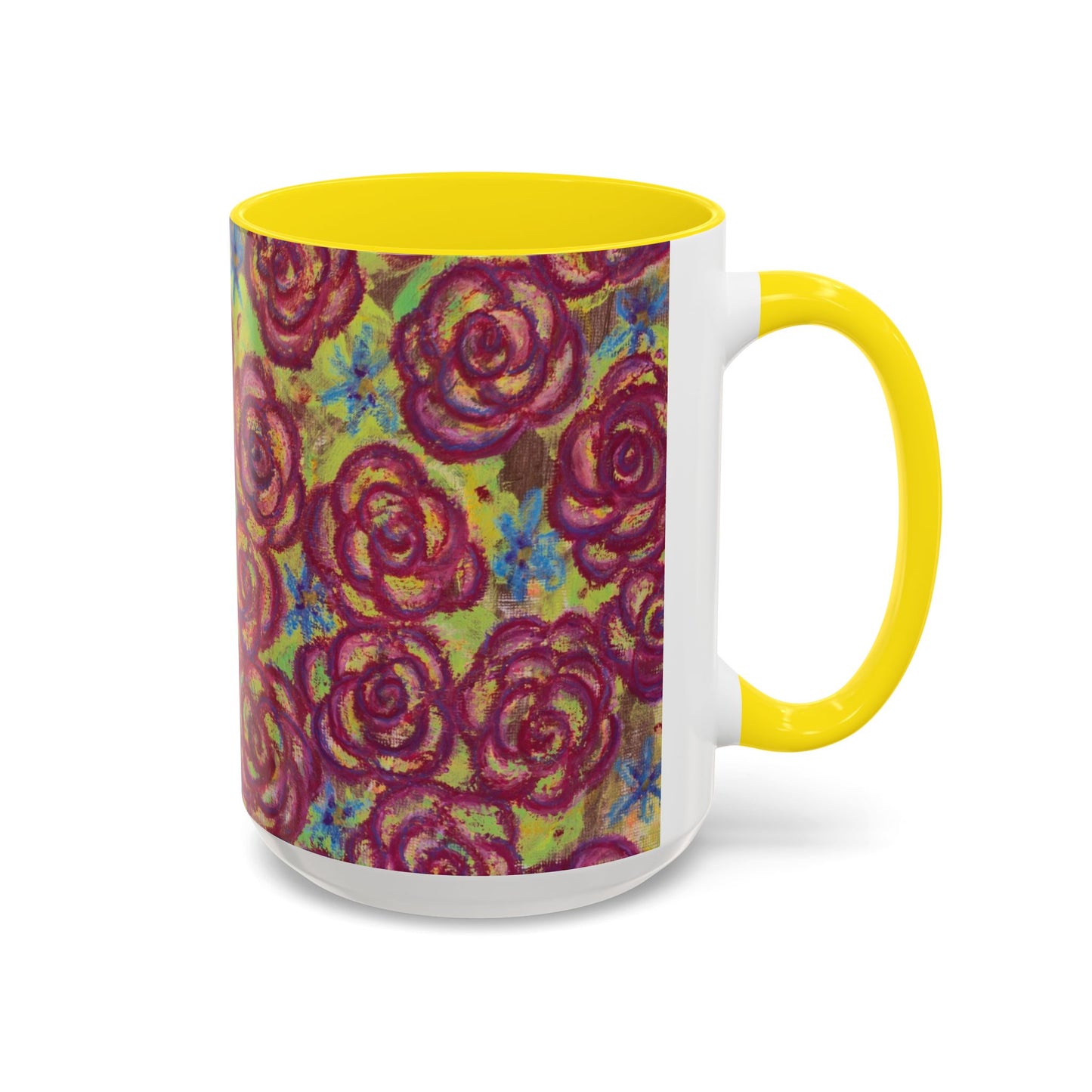 Art Accent Mug - Magenta Roses