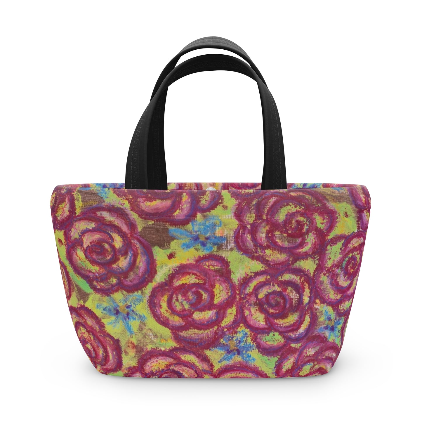 Art Lunch Bag - Magenta Roses
