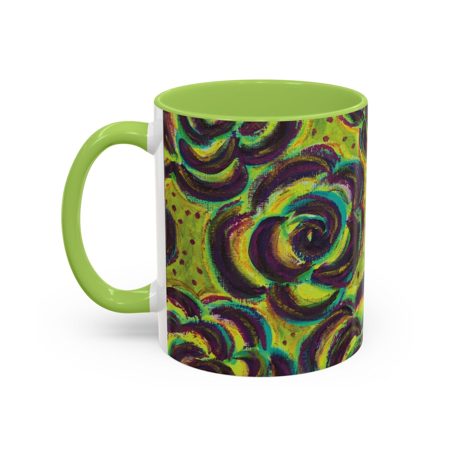 Art Accent Mug -  Peridot Roses