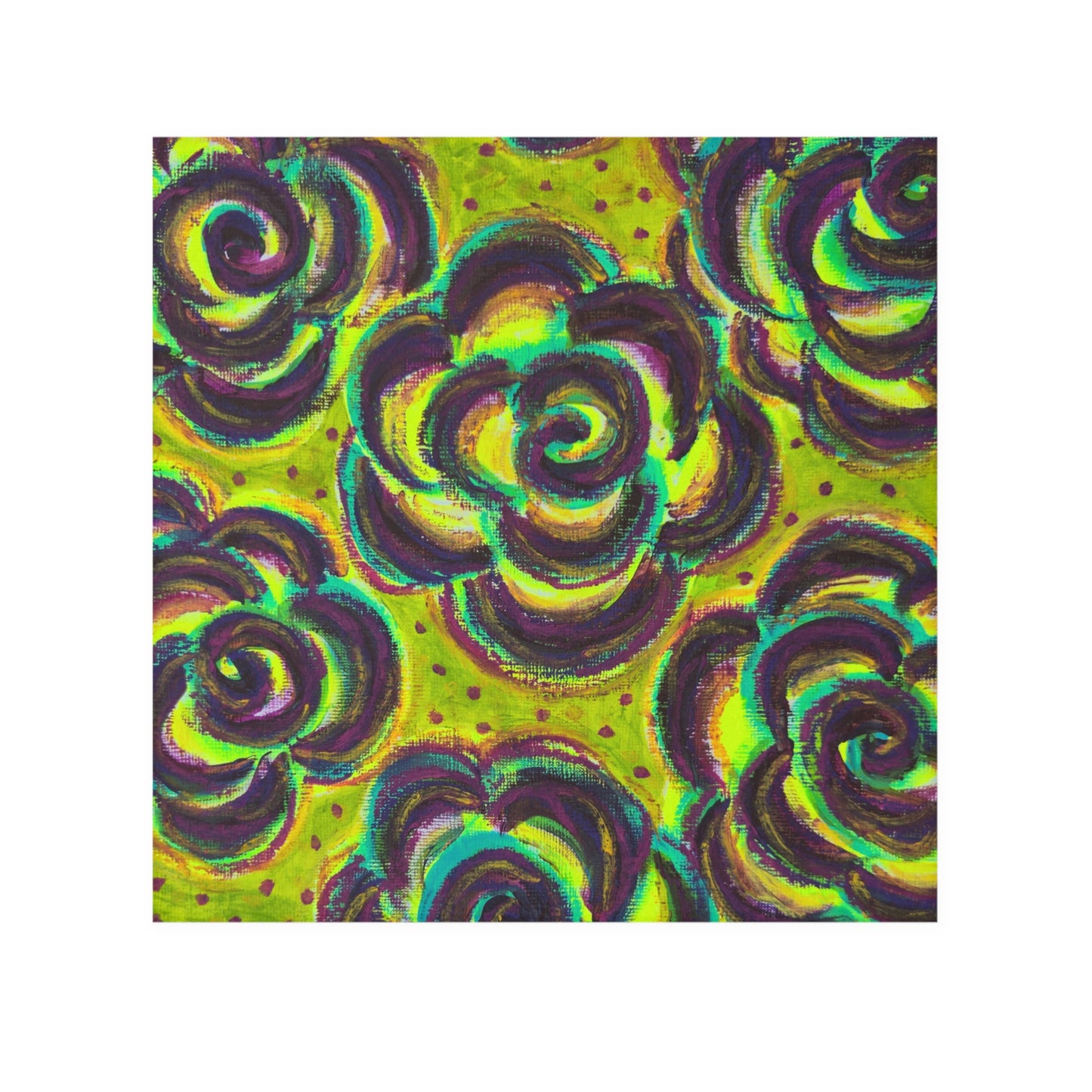 Art Face Towel - Peridot Roses