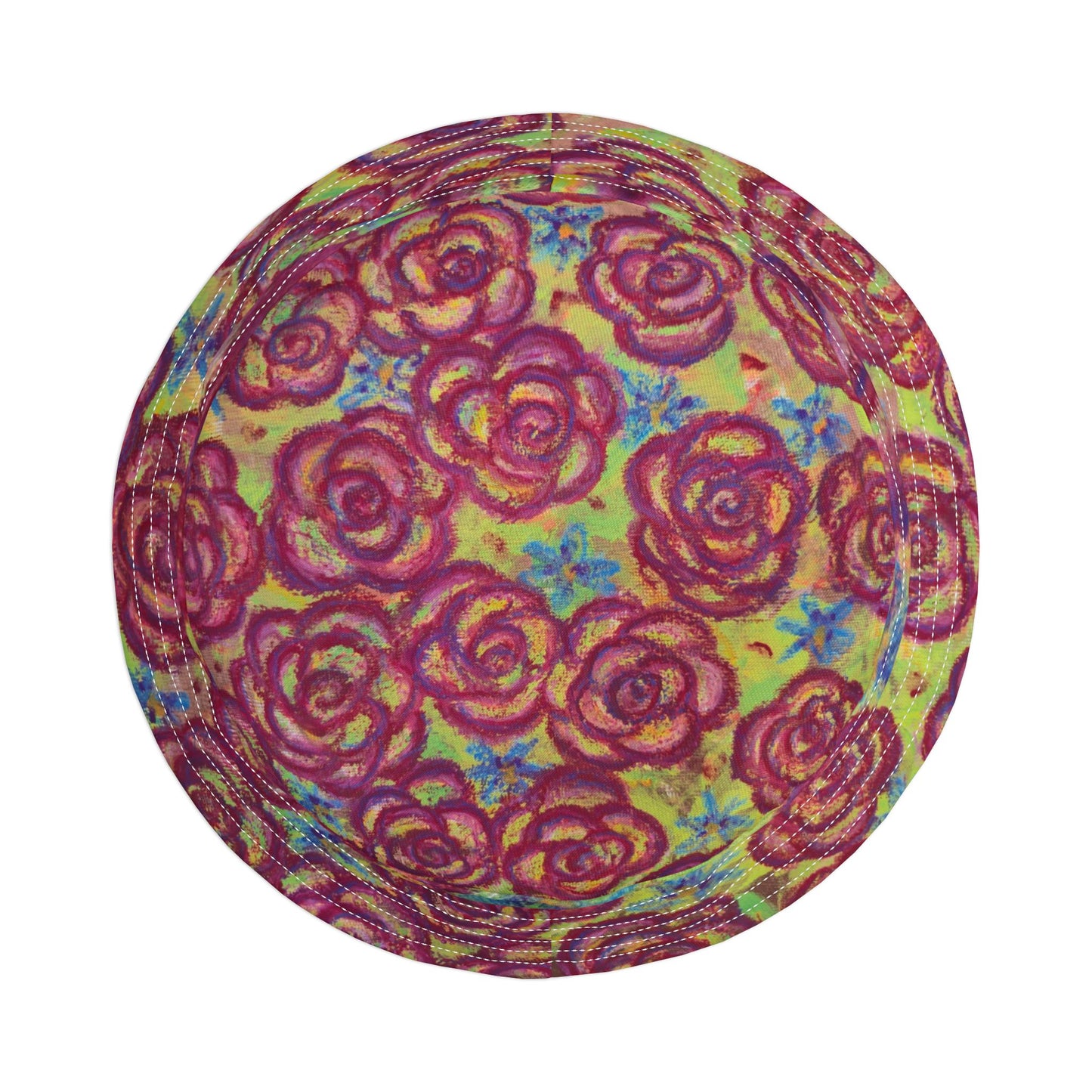 Art Bucket Hat - Magenta Roses