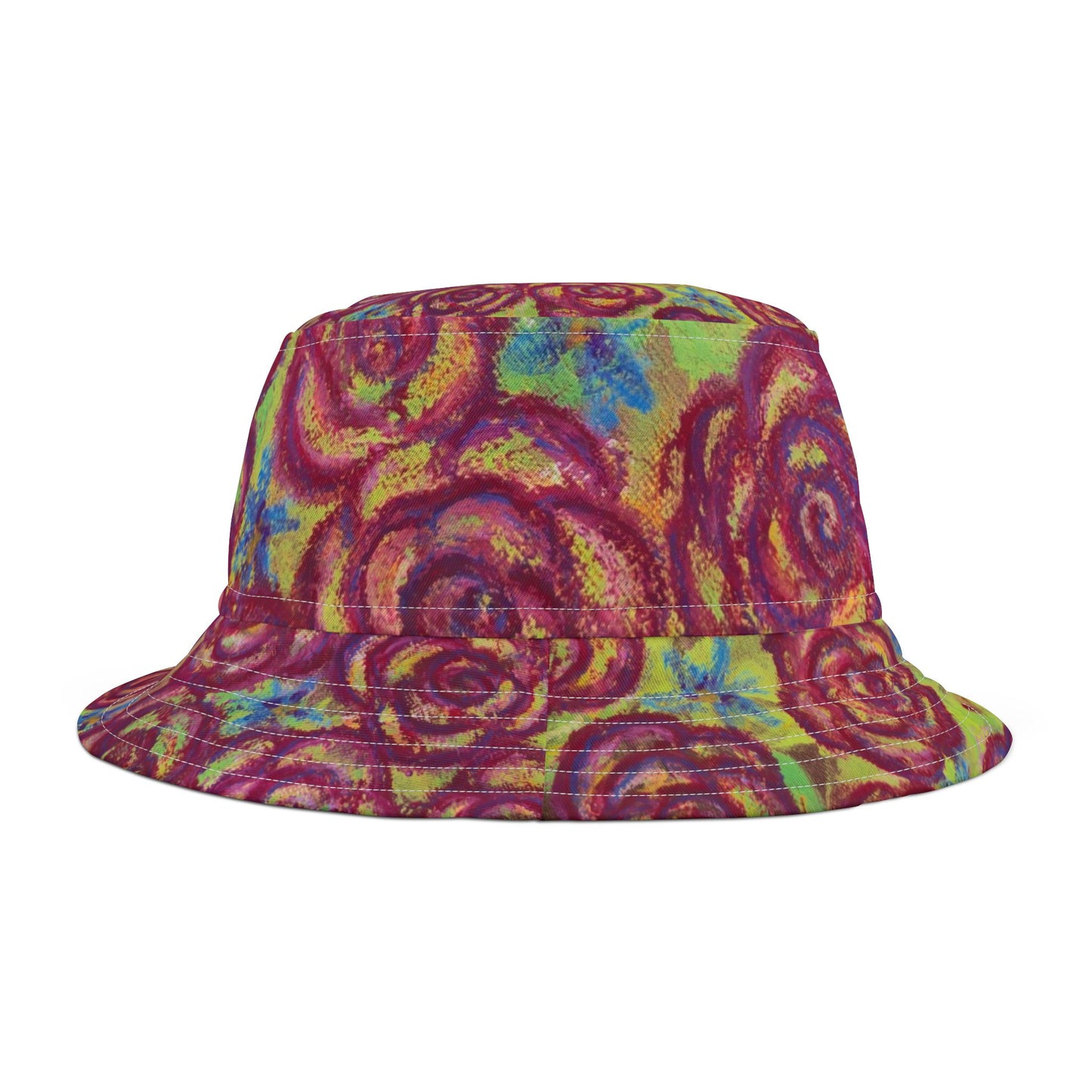 Art Bucket Hat - Magenta Roses