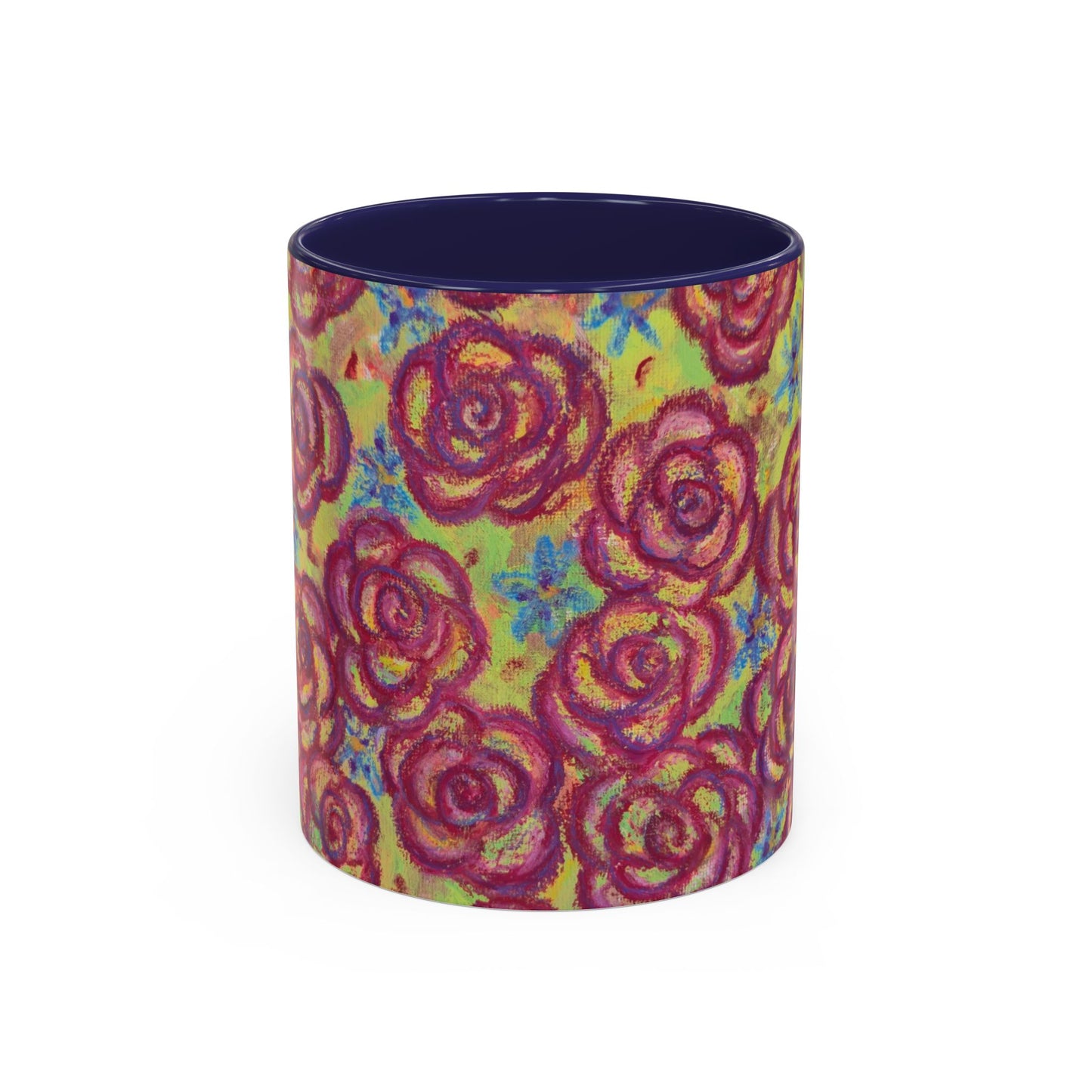 Art Accent Mug - Magenta Roses