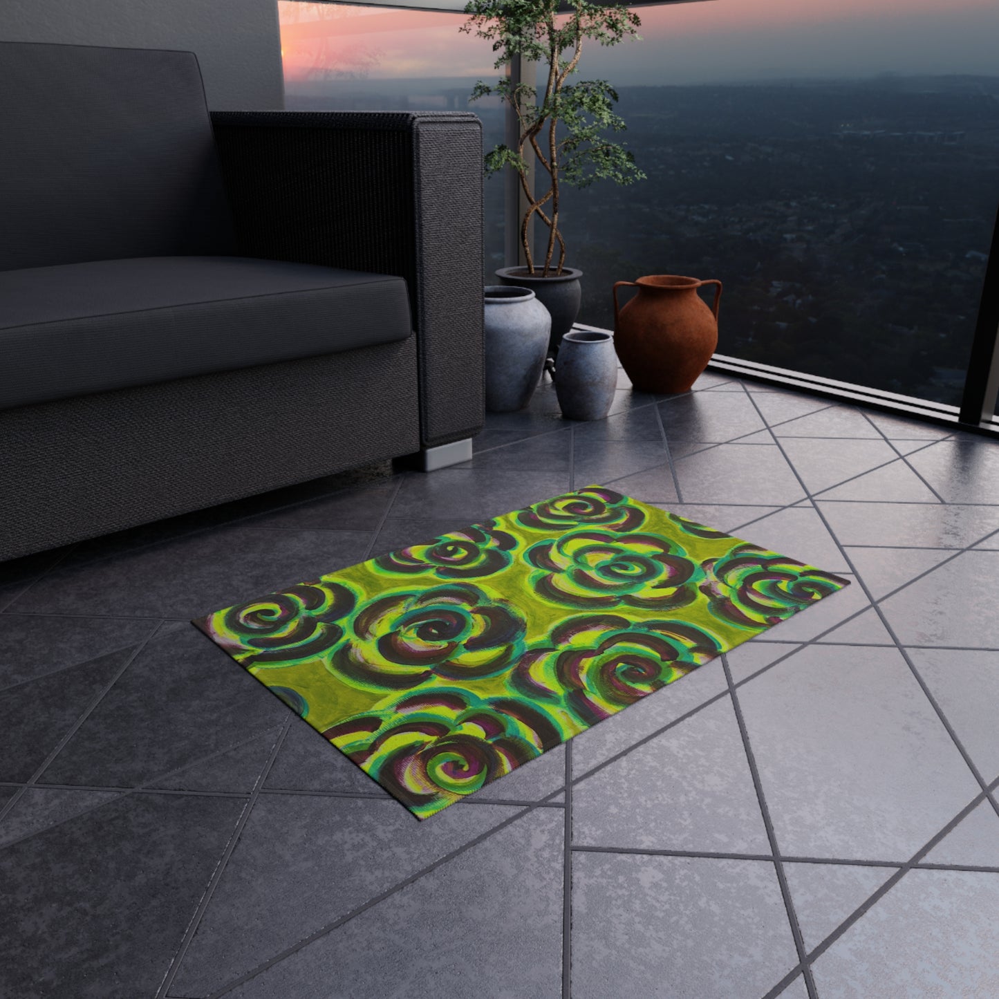 Art Rug - Peridot Roses