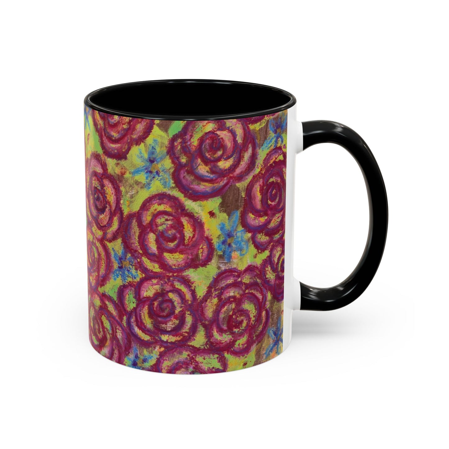 Art Accent Mug - Magenta Roses