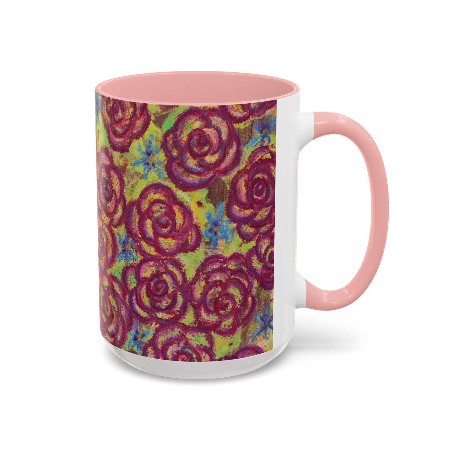 Art Accent Mug - Magenta Roses