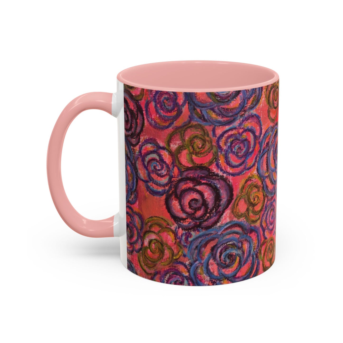 Art Accent Mug - Electric Pink Roses