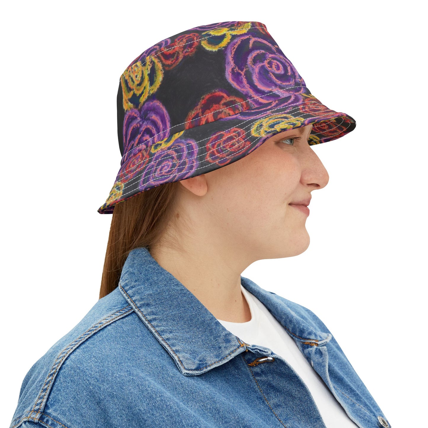 Art Bucket Hat - Midnight Roses