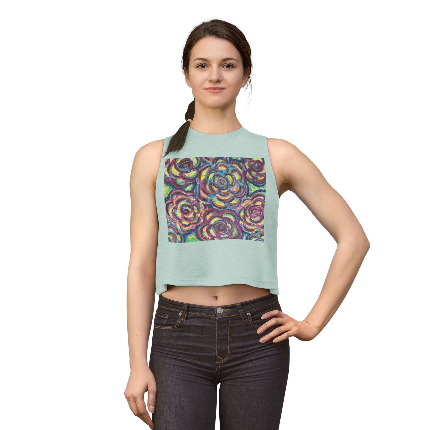 Art Women's Crop Top - Garden Roses