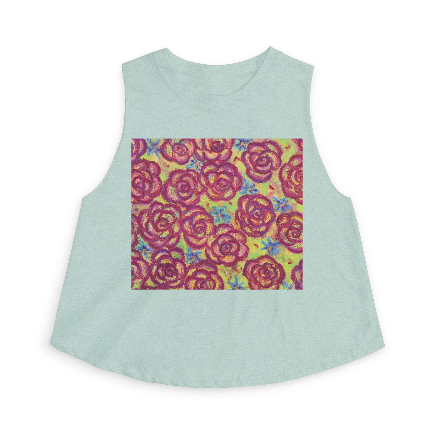 Art Women's Crop Top - Magenta Roses