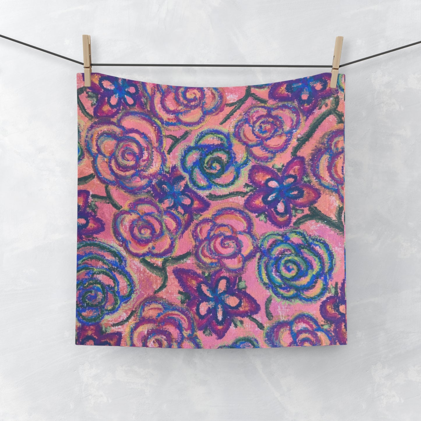 Art Face Towel - Mystical Roses