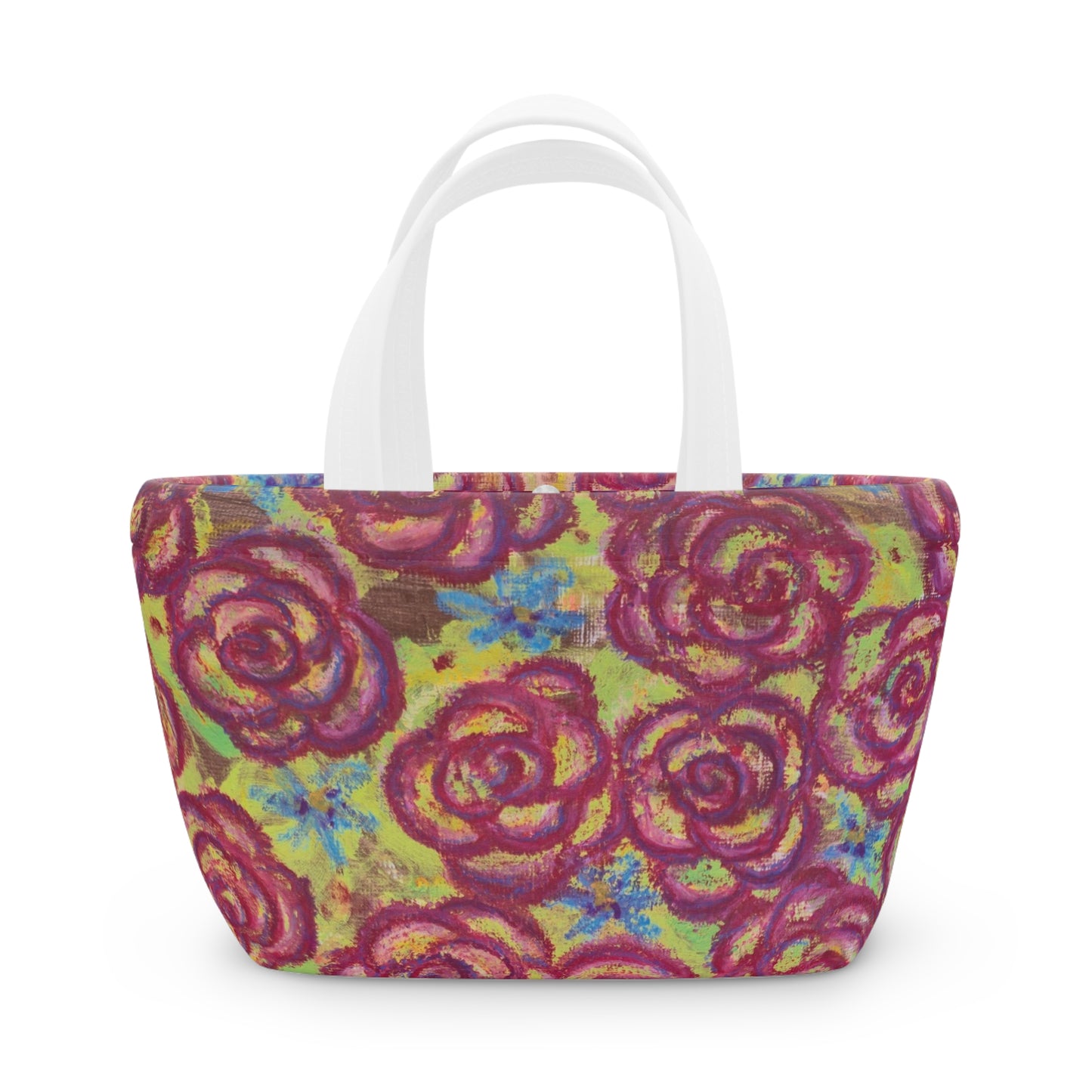 Art Lunch Bag - Magenta Roses
