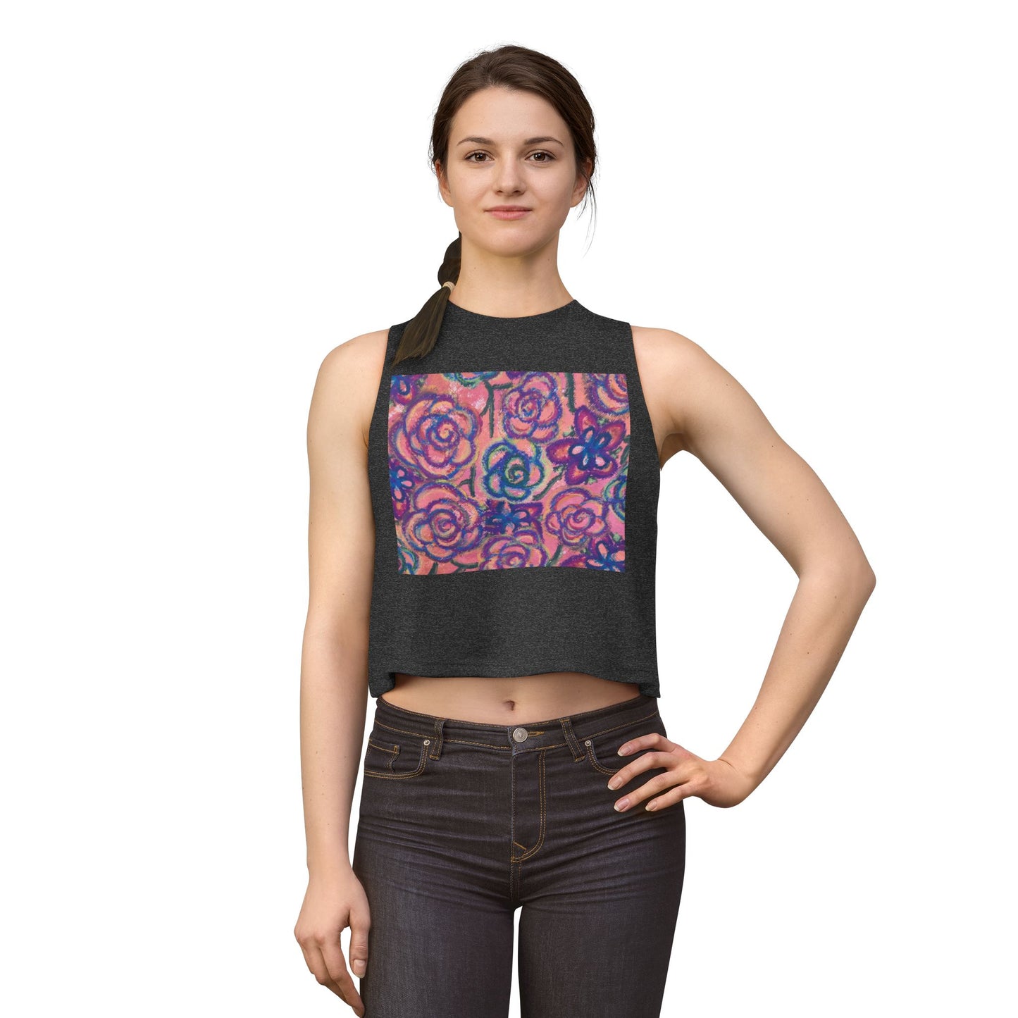 Art Women's Crop Top - Mystical Roses