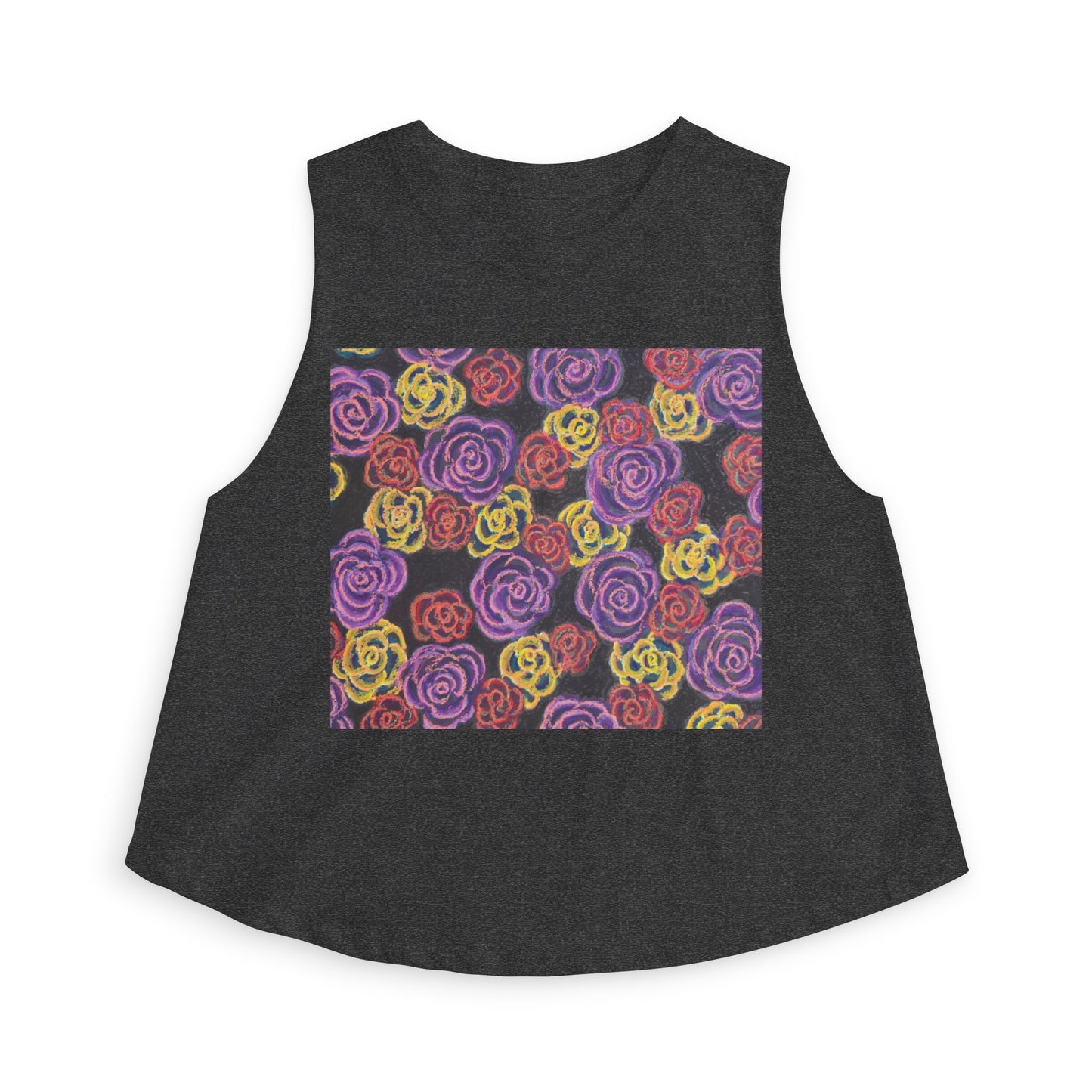 Art Women's Crop Top - Midnight Roses