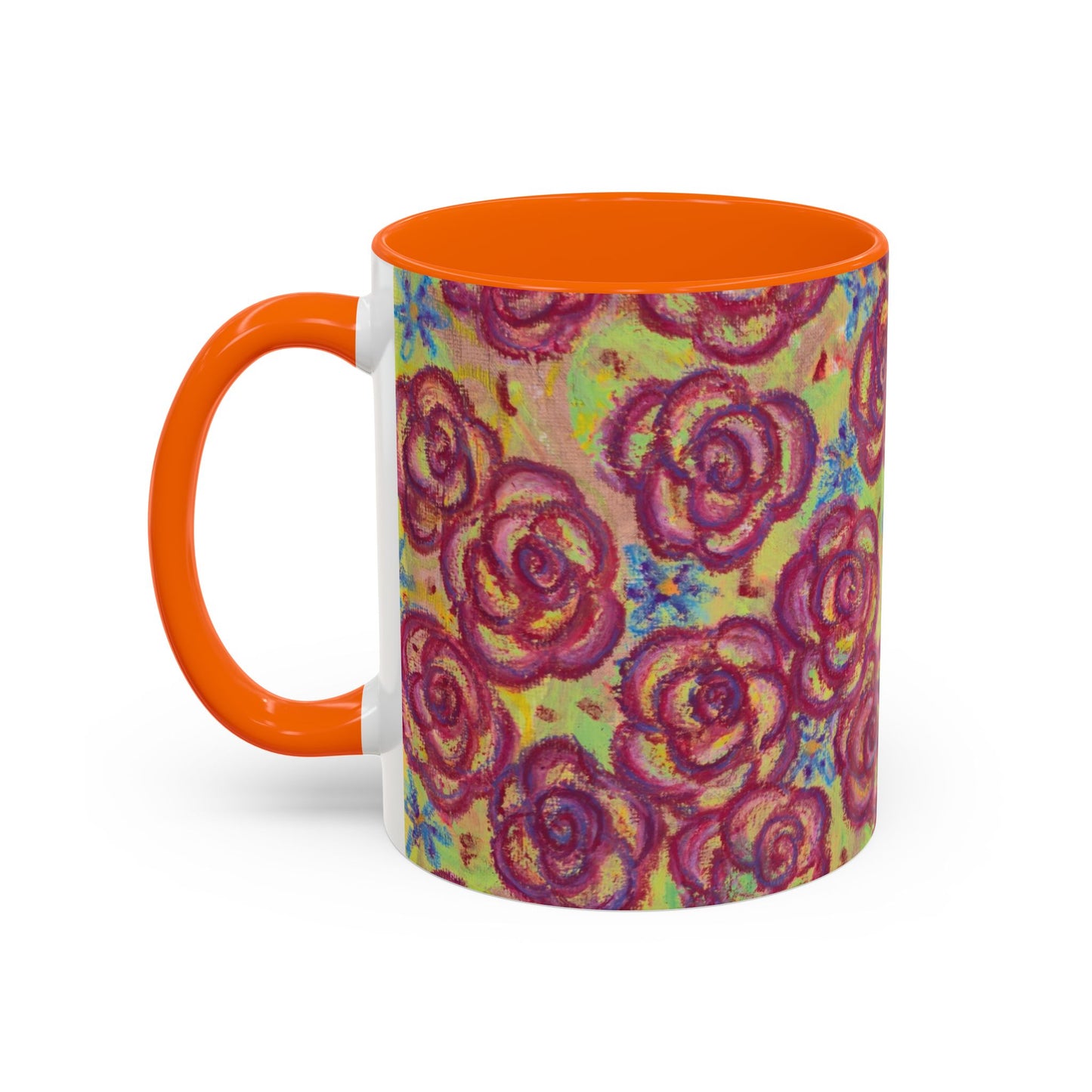 Art Accent Mug - Magenta Roses