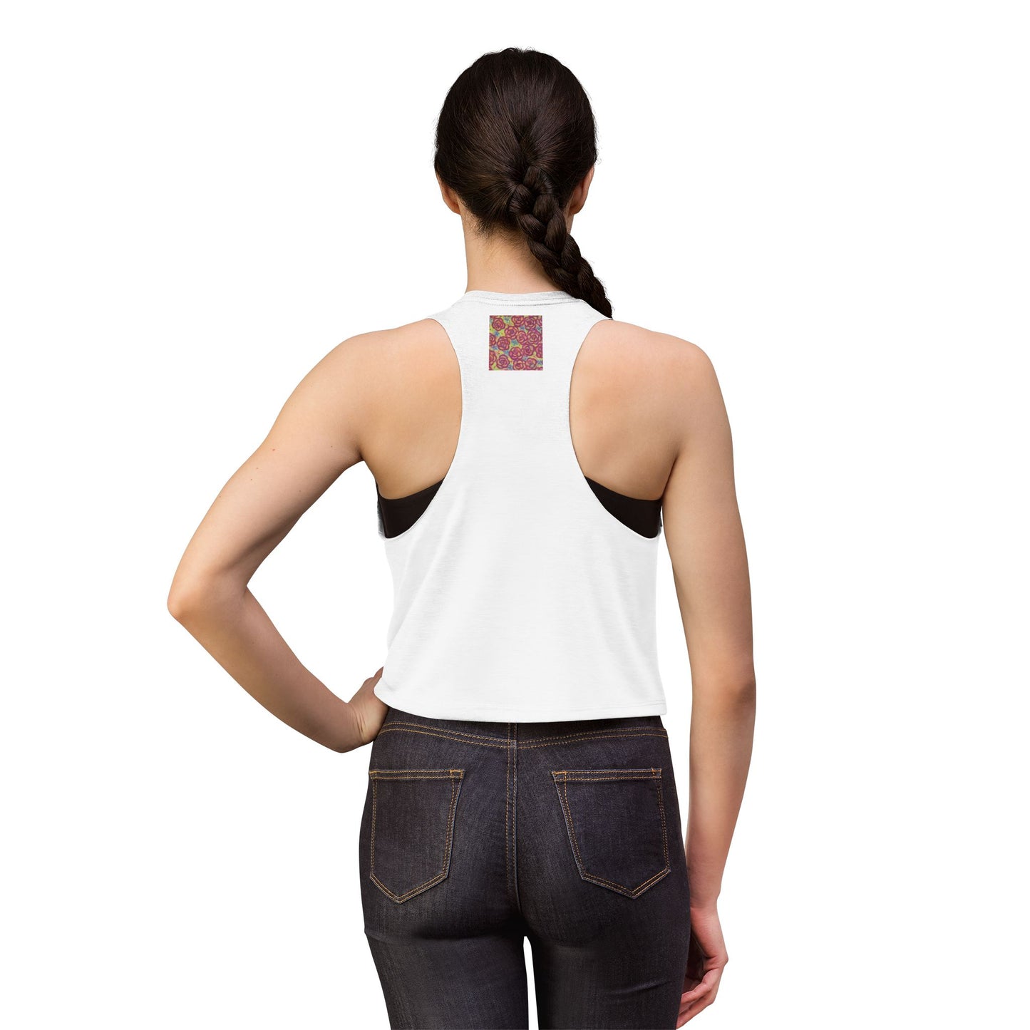 Art Women's Crop Top - Magenta Roses