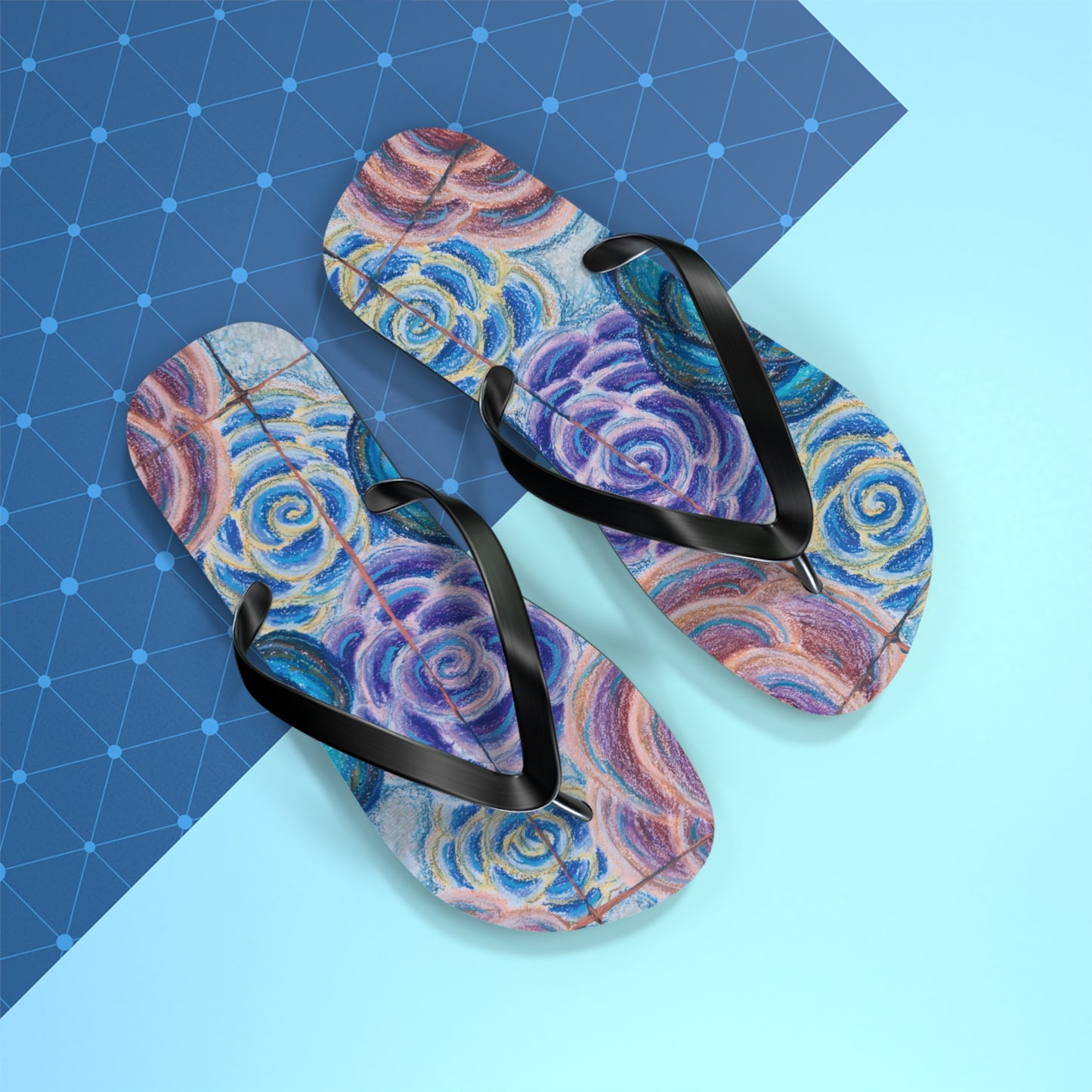 Art Flip Flops - Hometown Roses