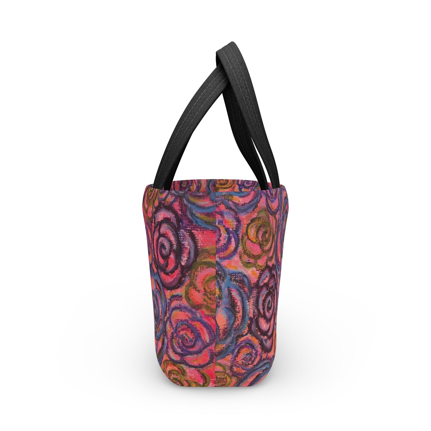 Art Lunch Bag - Electric Pink Roses
