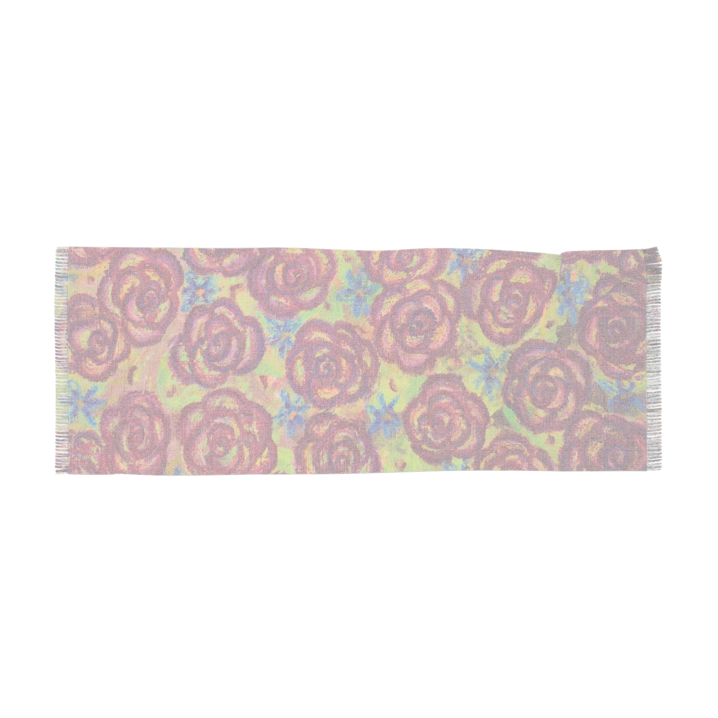 Art Scarf - Magenta Roses