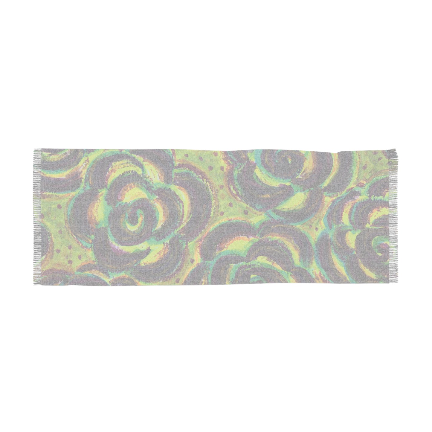 Art Scarf - Peridot Roses