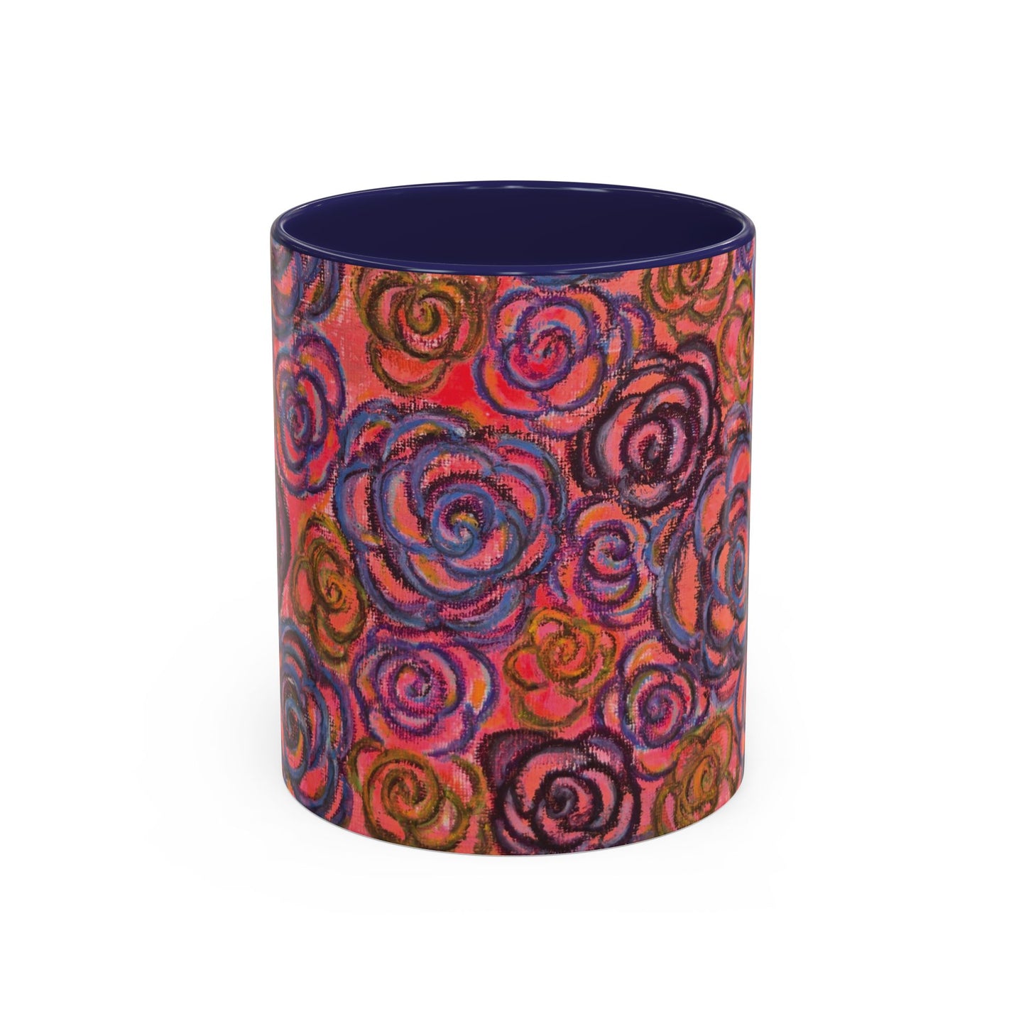 Art Accent Mug - Electric Pink Roses