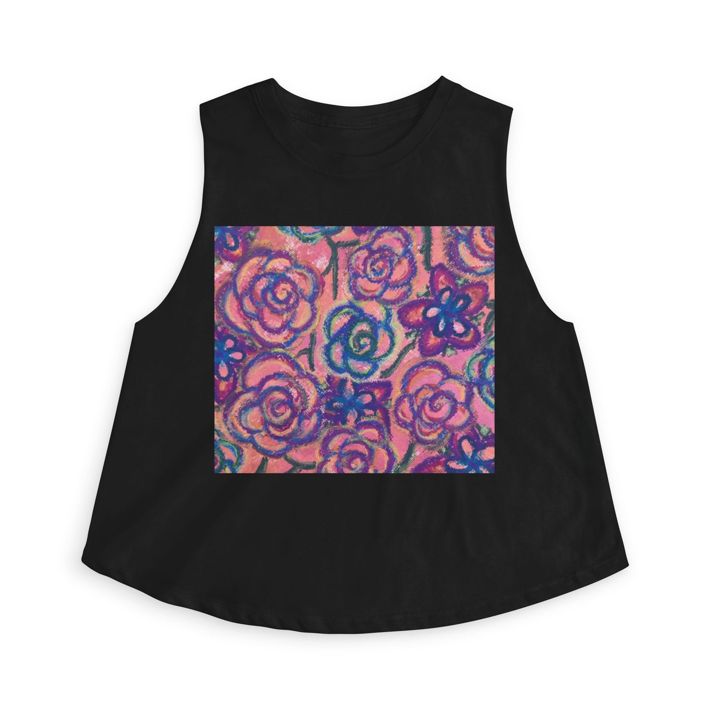 Art Women's Crop Top - Mystical Roses