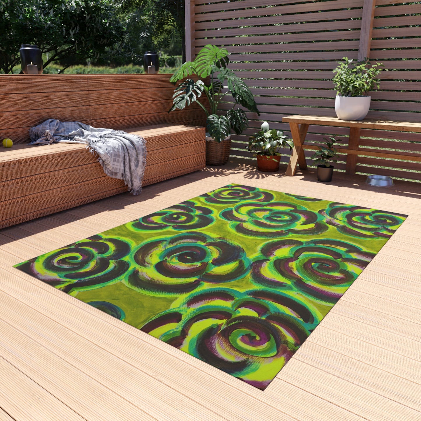Art Rug - Peridot Roses