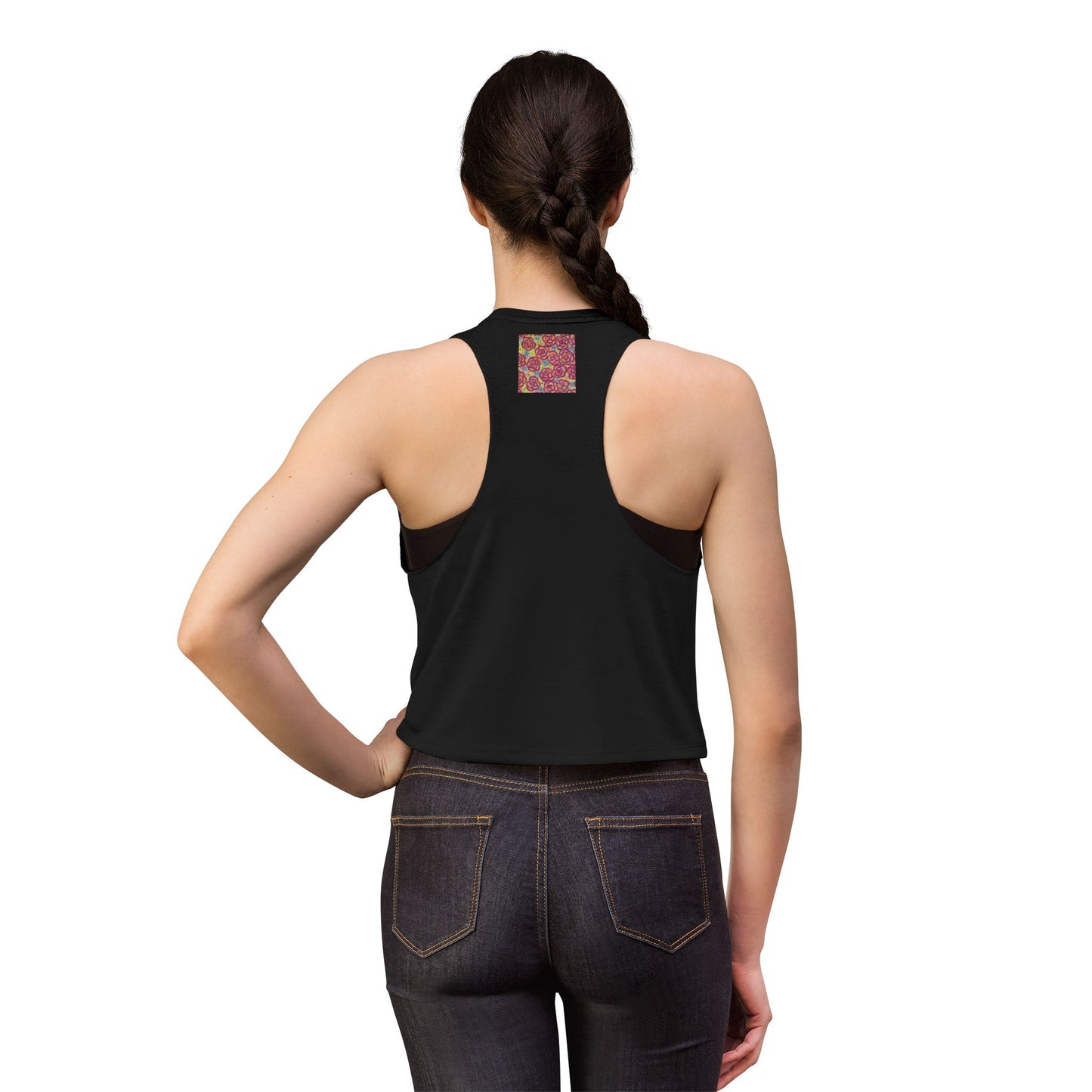 Art Women's Crop Top - Magenta Roses