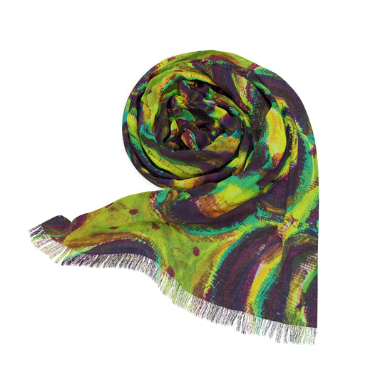 Art Scarf - Peridot Roses
