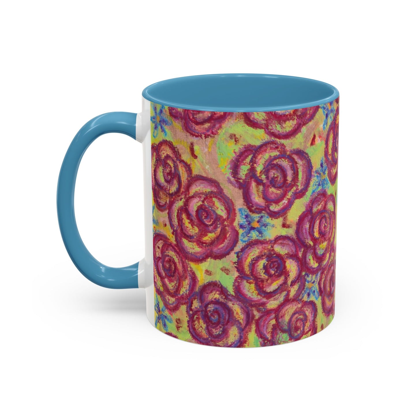 Art Accent Mug - Magenta Roses