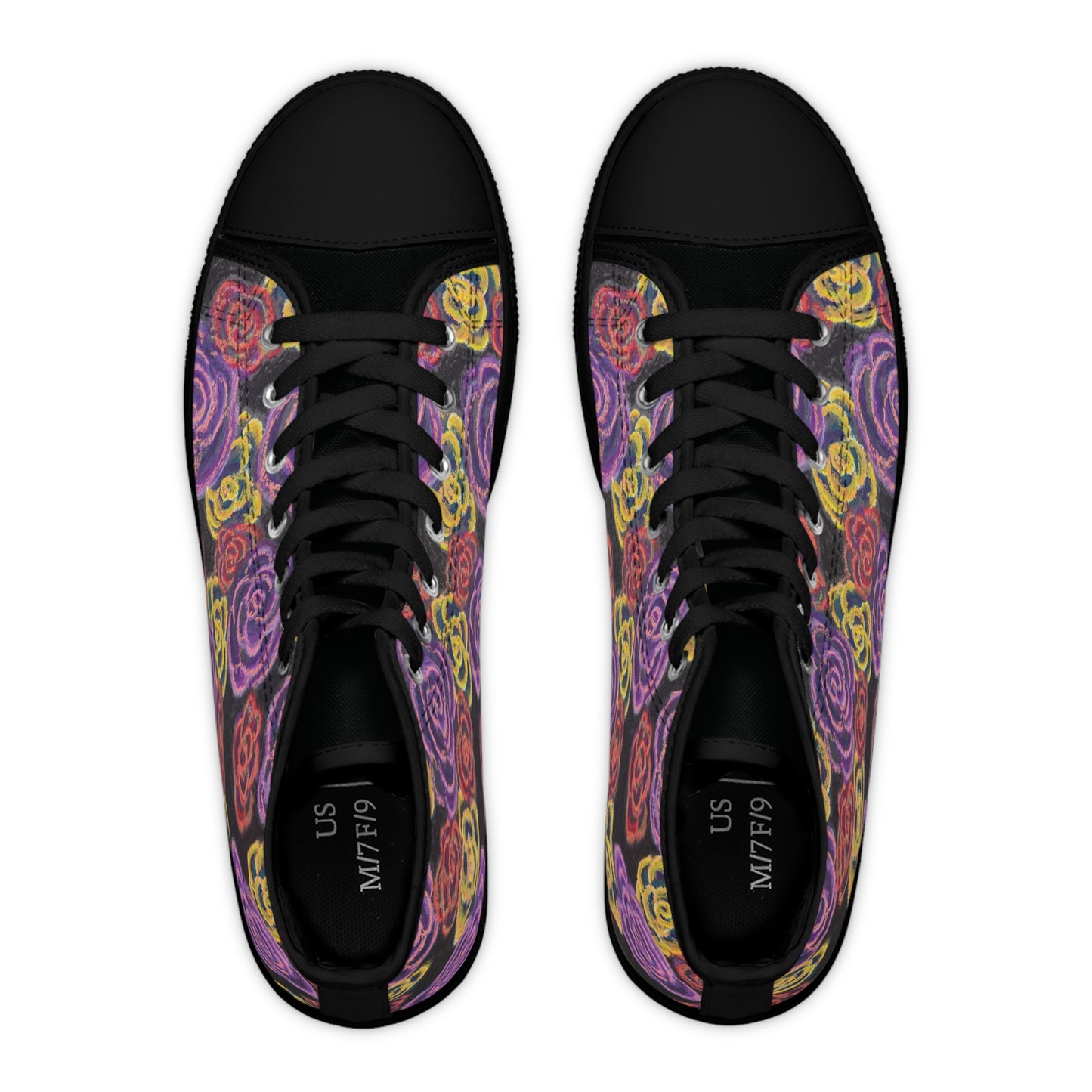 Art High Top Sneakers - Midnight Roses